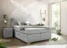 Boxspringbett- Liegefläche ca. 140x200 cm, Stoff, Silberfarben