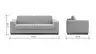 Sofa Nuoro - 3-Sitzer inkl. Schlaffunktion, Stoff, Grau