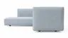 Ecksofa Motone - Ecke links mit 2,5-Sitzer, Stoff, Hellblau