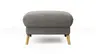 Hocker Maryville - LB ca. 74x74 cm, Stoff, Grau