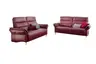 Sofa - 3-Sitzer, Leder, Rot