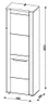 Garderobenschrank - B ca. 65 cm, Eiche Evoke Nachbildung, Weiß Hochglanz