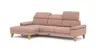 Ecksofa Hudson - Longchair links mit 2,5-Sitzer, inkl. Kopfteil verstellbar, Stoff, Kupfer