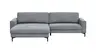 Ecksofa Oviedo - Longchair links mit 1,5-Sitzer inkl. Relaxfunktion (motorisch), Stoff, Grau