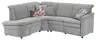 Ecksofa - Ecke links mit 2-Sitzer, Stoff, Taupe