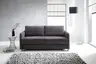 Schlafsofa - 2-Sitzer mit Schlaffunktion, Stoff, Schwarz 