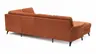 Wohnlandschaft Almyra - Longchair links, 2,5-Sitzer, Ottomane rechts, Stoff, Kupfer