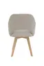 Armlehnstuhl - drehbar, Stoff, Beige