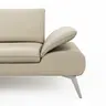 Ecksofa Collina - Longchair links, 2,5-Sitzer, inklusive Kopfstütze, Leder, Ecru