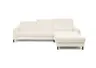 Ecksofa - CALM FLEX 2.0, 3-Sitzer mit Longchari rechts, Kopfteil verstellbar, Stoff, Weiß