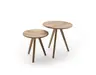Couchtisch - 2-er Set, Asteiche massiv