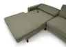Ecksofa CALM MOVE 2.0 - Longchair links mit 2,5-Sitzer, Schlaffunktion, Feincord, Olive