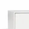 Highboard Edge - Lack weiß, auf Rollen
