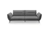 Megasofa PAYTON - 3-Sitzer, Stoff, Graphit