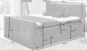 Boxspringbett HOLLIE- Liegefläche ca. 180x200 cm, Stoff, Schlamm