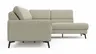Ecksofa Valera - 3-Sitzer mit Ecke rechts inkl. Rückenlehne verstellbar, Stoff, Limone