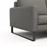 Sofa Enna - 3-Sitzer, Leder, Grau
