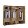 Drehtürenschrank FALLEA- B ca. 265 cm, Wildeiche Natur, Dunkelgrau