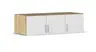 Schrankaufsatz REXY MATT- B 136 cm, Eiche Dekor, Weiß