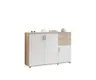 Kommode - B ca. 120 cm, Sonoma Eiche Nachbildung, Weiß