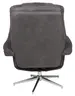 Relaxsessel mit Hocker - drehbar, Relaxfunktion, Microfaser, Anthrazit