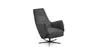 Relaxsessel Rufus - inkl. Relaxfunktion, Leder, Anthrazit
