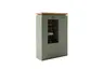 Highboard - mit Beleuchtung, B ca. 98 cm, Salbeigrün, Eiche Evoke Nachbildung