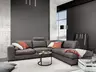 Ecksofa - 2-Sitzer mit Ecke rechts, Microfaser, Anthrazit