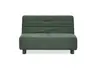  Faltsofa Easy - 2-Sitzer ohne Armlehne, ca. 140 cm inkl. Schlaffunktion, Stoff, Dunkelgrün