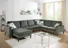 Wohnlandschaft - Longchair links mit 2-Sitzer und Ecke rechts, Stoff, Olive