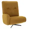 Loungesessel Lovere - Leder, Curry, Armlehne links
