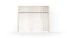 Schwebetürenschrank Colorado - B. ca. 257 cm, Eiche, Glas Graugrün