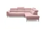 Ecksofa CHARIS - 2-Sitzer, Ecke rechts, Microfaser, Altrosa