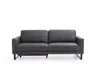 Sofa Enna - 3,5-Sitzer inklusive Relaxfunktion (motorisch) links, Leder, Grau