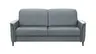 Sofa Bolivien - 2,5-Sitzer groß, Kopfteil verstellbar, Leder, Steel