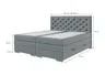 Boxspringbett SANDRIN E- Liegefläche ca. 200x200 cm, Stoff, Hellgrau, inkl. Stauraum