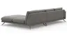 Ecksofa Valdemoro - 2,5-Sitzer mit Longchair rechts inkl. Rückenlehne verstellbar, Stoff, Grau