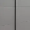 Schwebetürenschrank Viana - B ca. 241 cm, Lack, Steingrau
