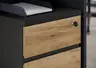 Rollcontainer GRIFFIN - Graphit, Eiche Nachbildung