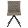 Stuhl Cambridge - drehbar, Leder, Taupe