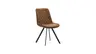 Stuhl Wesley - Stoff, Cognac