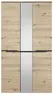Garderobenschrank - Eiche Dekor, Graphit