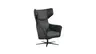 Sessel Noto Relax II - Rückenlehne verstellbar, Leder, schwarz