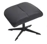 TV-Sessel MENNIS mit Hocker - drehbar, Relaxfunktion, Kopfteilverstellung, Leder, Schwarz