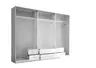 Drehtürenschrank- B ca. 271 cm, Weiß, Spiegel