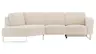 Ecksofa Leona - Ecke links mit 2,5-Sitzer inkl. Relaxfunktion motorisch, Stoff, Creme 