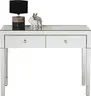 Konsolentisch- LB ca. 100x40 cm, Weiß, Lackiert, Verspiegelt