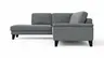 Ecksofa Oviedo - Ecke links mit 2,5-Sitzer inkl. Drehsitz, Stoff, Grau