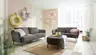 Sofa CARLLOTA - 3-Sitzer, Stoff, Anthrazit