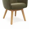 Armlehnstuhl Calgary - Leder, Olive